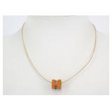 Hermes H Cube Fashion Necklace