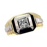 Gents 10k Gold 1.21 ct Princess Lab Diamond Ring