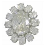 14k Gold 6.88 ct VS Oval Cut Lab Diamond Ring