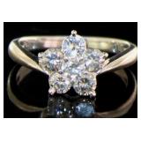 Platinum 1.00 ct Natural Brilliant Diamond Ring