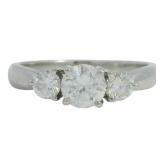 Platinum 1.00 ct Natural Round Diamond Ring