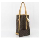 Louis Vuitton Monogram Bucket GM Tote Bag W/ Pouch