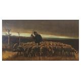 Shepherd with a Flock of Sheep - Vincent Van Gogh