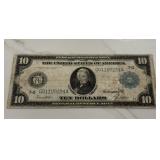 1914 Blue Seal  $10 Large Bank Note