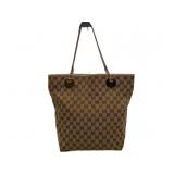 GUCCI GG Canvas & Leather Tote Bag