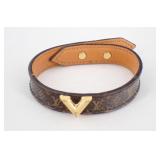 Louis Vuitton Essential V Leather Bracelet