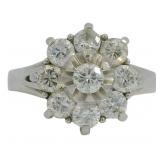 Platinum 1.30 ct Natural Brilliant Diamond Ring