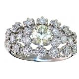 Platinum 1.37 ct Brilliant Natural Diamond Ring