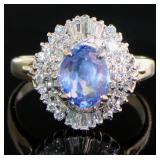 Platinum 2.64 ct GIA Sapphire & Diamond Ring