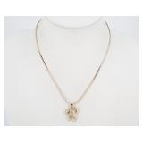Christian Dior CD Logo Bow Necklace