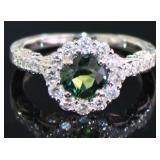 14kt Gold 1.89 ct GIA Sapphire & Diamond Ring