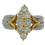 Platinum/18k Gold 1.00 ct Natural VS Diamond Ring