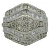 Platinum 3.00 ct Natural Brilliant Diamond Ring