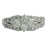 Platinum 1.00 ct Natural Brilliant Diamond Ring