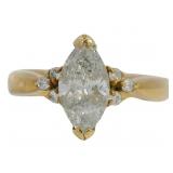 18kt Gold 1.60 ct Natural Brilliant Diamond Ring