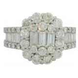 Platinum 2.00 ct Natural Brilliant Diamond Ring