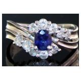 Platinum .99 ct Natural Sapphire & Diamond Ring