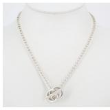 Gucci Interlocking G Ball Chain Silver Necklace