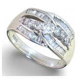 Platinum 3/4 ct Natural VS Brilliant Diamond Ring