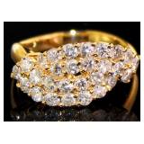 18kt Gold 1.33 ct Natural Brilliant Diamond Ring