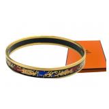 Hermes Enamel Fish Bangle Bracelet