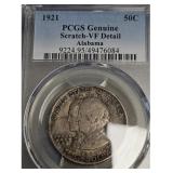 1921 Alabama Silver Half Dollar