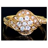 18k Gold 1/3 ct Natural Brilliant Diamond Ring