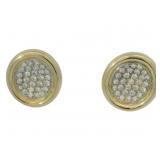 14kt Gold 2.00 ct French Lock Diamond Earrings