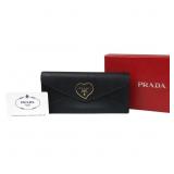 Prada Saffiano Heart Wallet