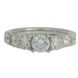Platinum 1.34 ct Natural Brilliant Diamond Ring