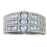 Platinum Natural 1.00 ct Brilliant Diamond Ring