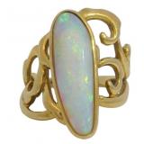 18kt Gold 3.53 ct Vintage Natural Opal Ring