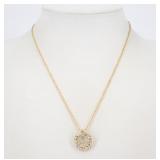 Yves Saint Laurent Circle Rhinestone Necklace