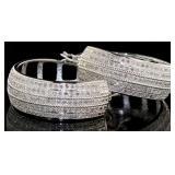 XX-Large 2.00 ct Diamond Hoop Earrings