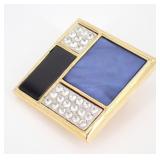 Yves Saint Laurent Rhinestone Square Brooch