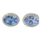 Genuine 1.70 ct Tanzanite Stud Earrings
