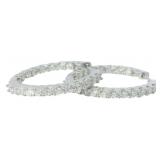Natural 1.64 ct Natural Diamond Hoop Earrings