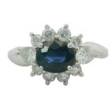 Platinum 1.54 ct Natural Sapphire & Diamond Ring