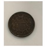 1866 2 Cent Coin