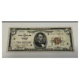 1929 $5 Federal Reserve Bank Note