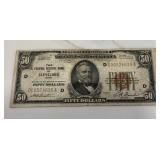 1929 $50 Federal Reserve Bank Note