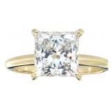 14k Gold 3.13 ct Princess Cut VS Lab Diamond Ring