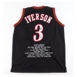 Autographed Allen Iverson Stat Jersey