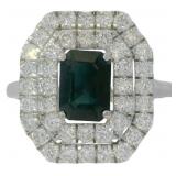 14kt Gold 2.15 ct Nat. Sapphire & Lab Diamond Ring