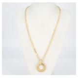 Yves Saint Laurent Circle Charm Necklace