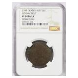 1787 Draped Bust Left Connecticut