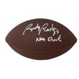 Autographed RUdy Ruettiger NFL Football