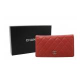 Chanel Coco Mark Caviar Skin Bi-fold Wallet