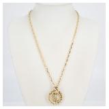 Yves Saint Laurent YSL Gold Tone Necklace