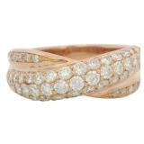 18k Rose Gold 1.07 ct Natural Diamond Ring